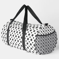 White with Gray and Black polka dots