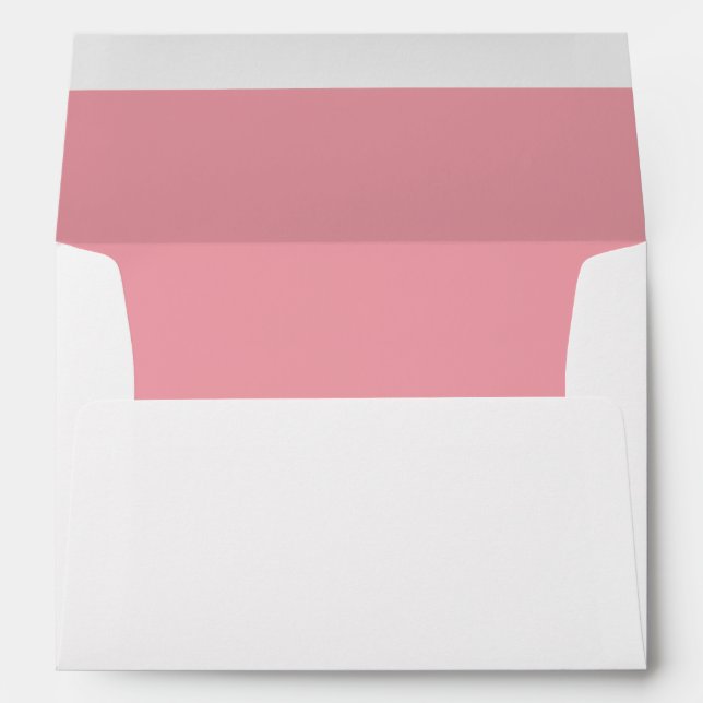 White with Pink Inside | A7 Envelopes (Back (Bottom))