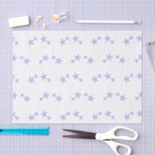 White with purple stars tissue paper
