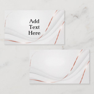 White with Rose Gold Ribbon Enclosure Card