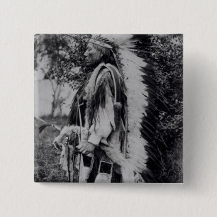 White Wolf, a Comanche Chief, c.1891-98 15 Cm Square Badge