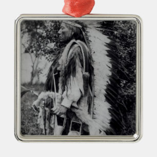 White Wolf, a Comanche Chief, c.1891-98 Metal Tree Decoration