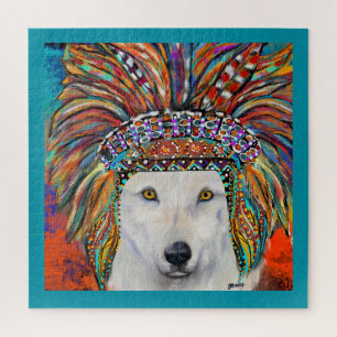 White Wolf Art Jigsaw Puzzle