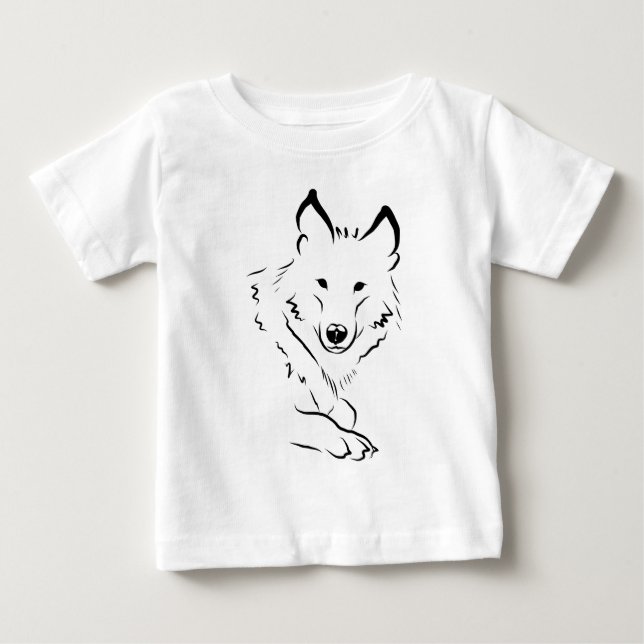 White Wolf Baby T-Shirt (Front)