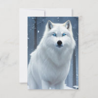 White Wolf Blue Eyes Original Fantasy Art