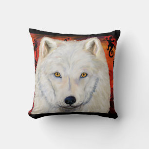 White Wolf Cushion