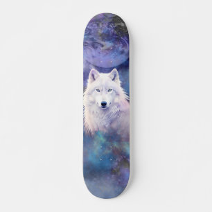 White Wolf Dark Moon Skate Deck