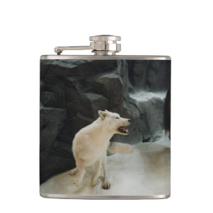 White Wolf Hip Flask