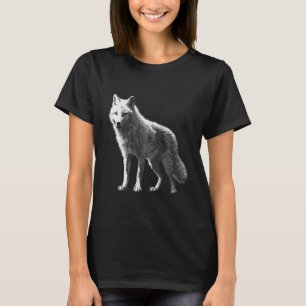 White wolf in pixels - animal art motif wolf T-Shirt