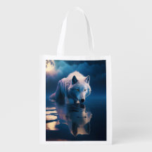 White Wolf Reuseable Bag