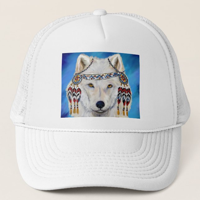 White Wolf Trucker Hat (Front)