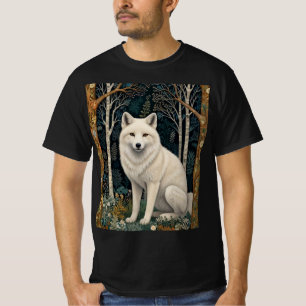 White wolf vintage boho woodland forest  T-Shirt