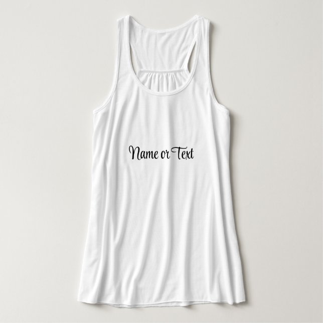  White Women's Bella+Canvas Flowy Yoga Singlet (Design Front)