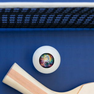 White Wonder: The Spectral White Unicorn Ping Pong Ball