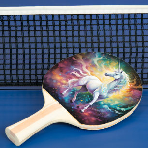 White Wonder: The Spectral White Unicorn Ping Pong Paddle