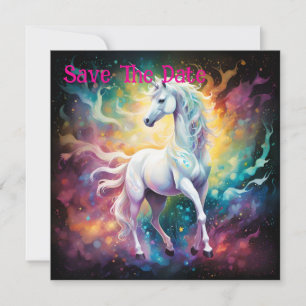 White Wonder: The Spectral White Unicorn Save The Date