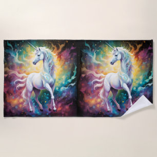 White Wonder: The White Spectral Unicorn, Beach Towel