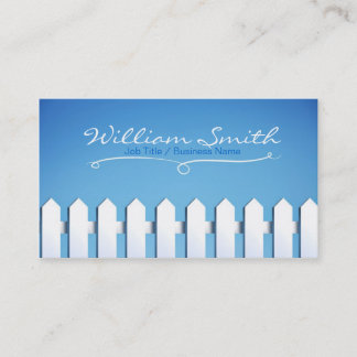 White Wood Business fence card