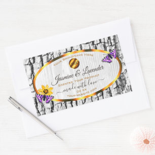 White Wood Grain Tree Bark Product Labels Add Logo