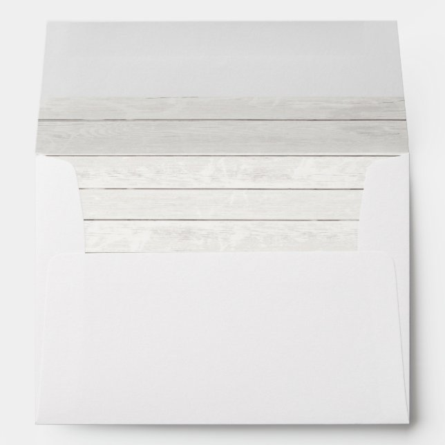 White Wood Lined Country Envelope (Back (Bottom))