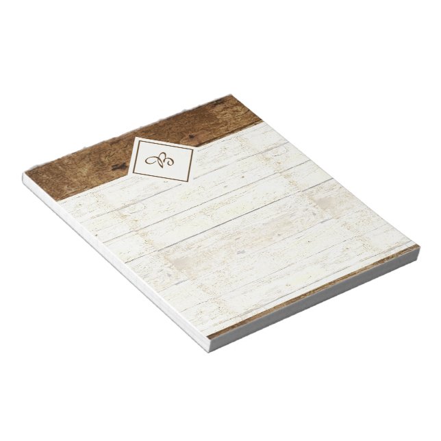 White wood notepad (Angled)