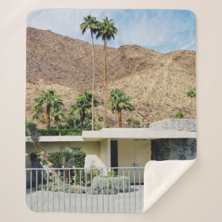 WHITE WOODEN FENCE NEAR GREEN PALM TREE DURING DAY SHERPA BLANKET