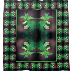 White Woodland Wildflower Floral Art Pattern Shower Curtain