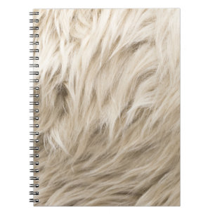 White Wool Fluffy Texture Background Notebook