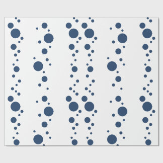 White wrapping paper with blue dots on it 