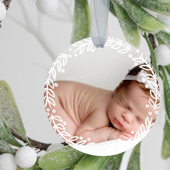 White Wreath | Baby's First Christmas Ceramic Tree Decoration (Creator Uploaded)