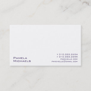 White XV Business Card