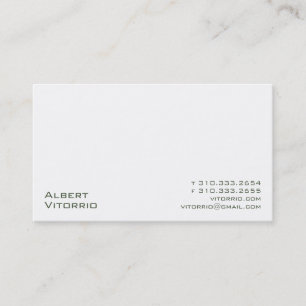 White XX Business Card