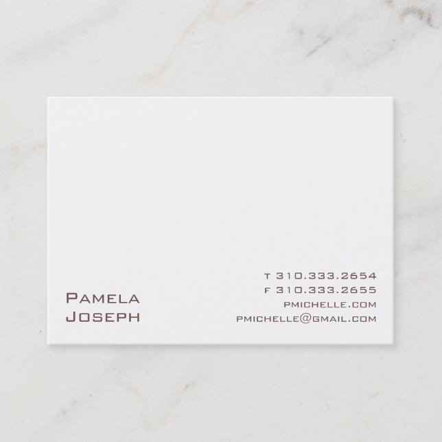 White xxi business card (Front)