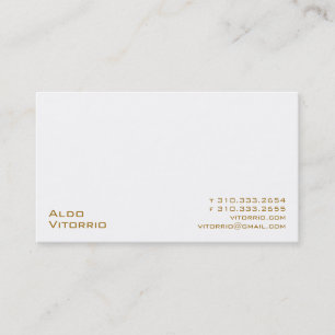 White XXV Business Card