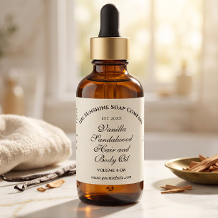 White Year Established Cosmetics Bottle Label