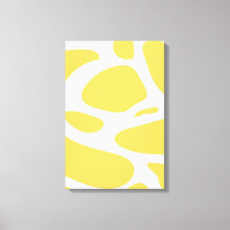 White yellow abstract canvas print