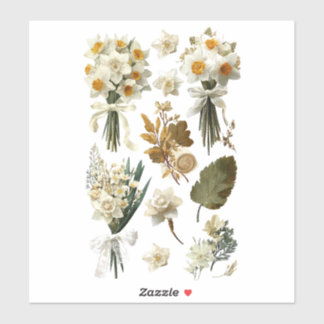 White Yellow Daffodils Spring Easter Wedding