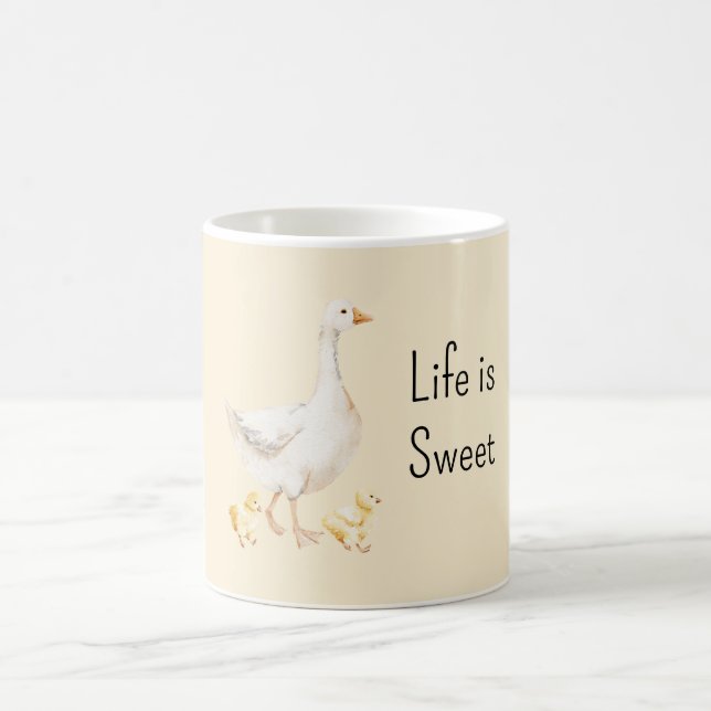 White Yellow Ducks Coffee Mug (Center)