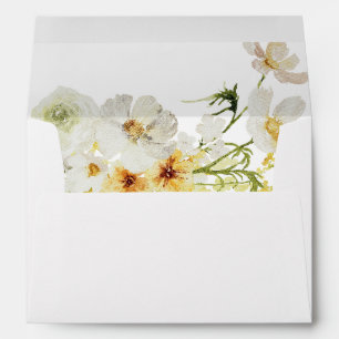 White & Yellow Floral 2 Envelope