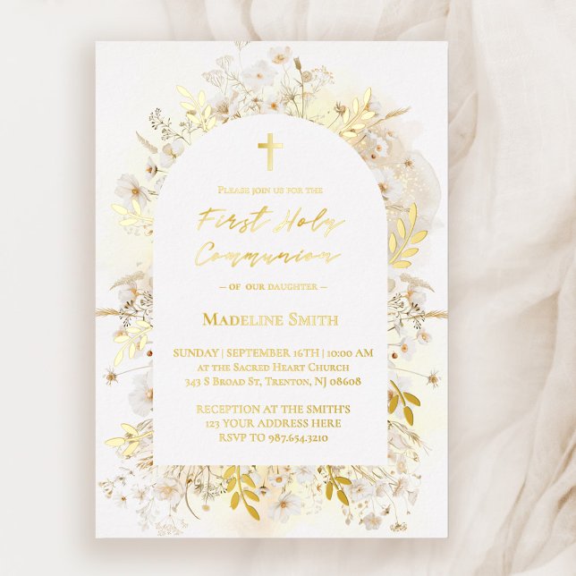 white yellow flowers First Holy Communion (Creator Uploaded)