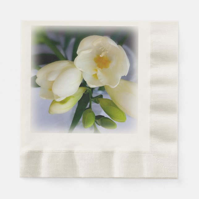white yellow freesia napkin (Front)
