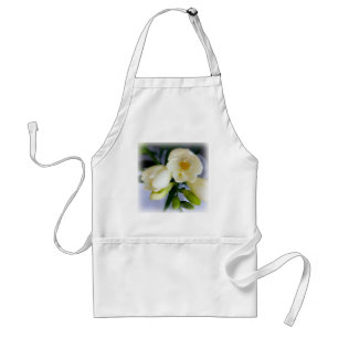 white yellow freesia standard apron
