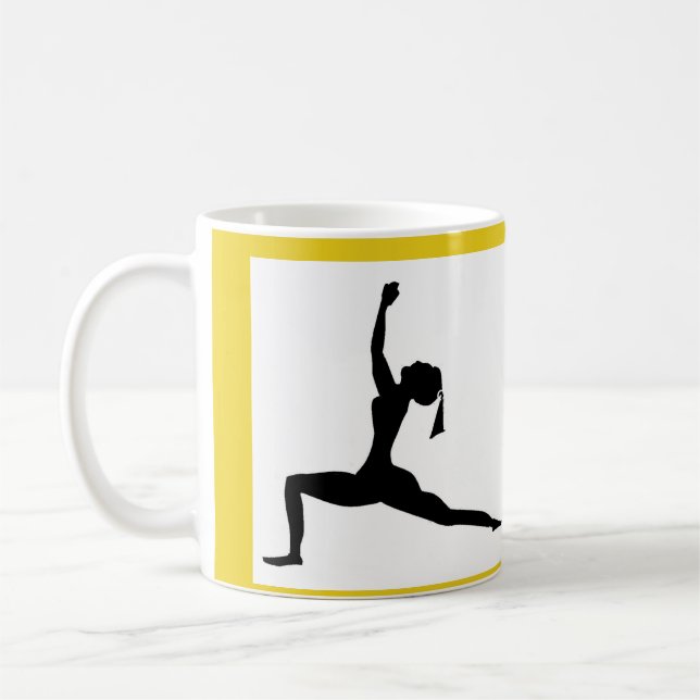 White / Yellow Style: Classic Mug/ Coffee Cup (Left)