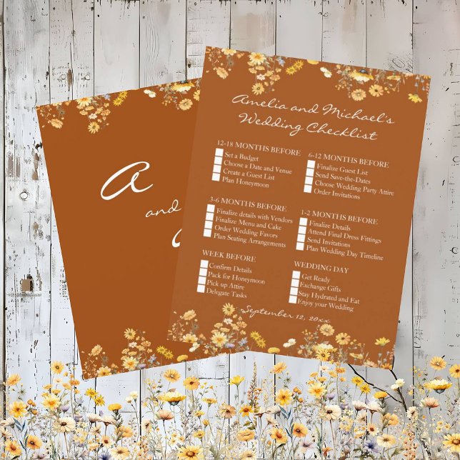 White Yellow Wildflowers Terracotta Wedding (Creator Uploaded)