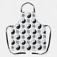 White Yinyang Symbol Chinese Pattern