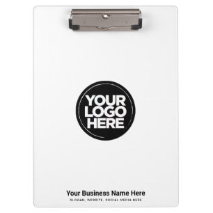 White Your Business Logo, slogan, website Clipboard