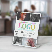 White Your Logo Photos QR Code Social Media Promo