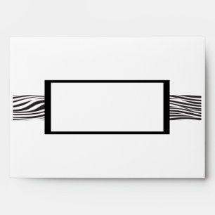 White Zebra Lined Envelope