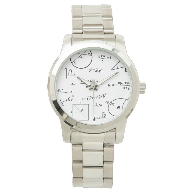 Whiteboard Oversized Silver Bracelet Watch (Front)