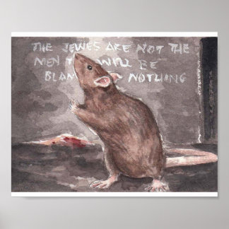 Whitechapel Rat at the Wall Poster